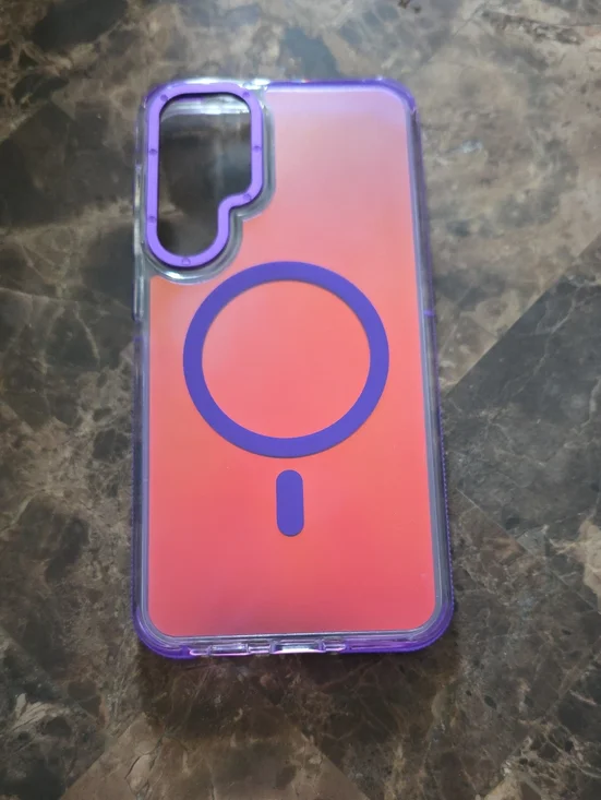 Purple-Trim MagSafe-Compatible Gradient Phone Case Samsung S25+