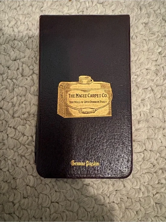Vintage Genuine Nappa Leather Black leather notepad-The Magee Carpet company