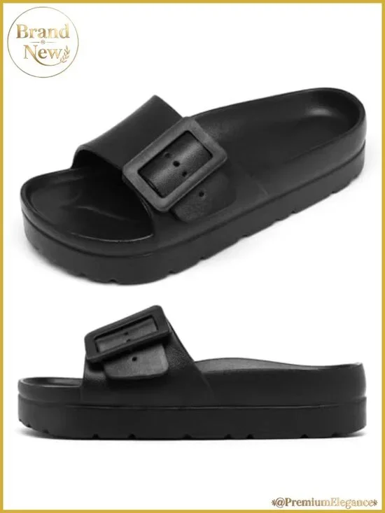 Platform Sandals Arch Support Adjustable Buckle Slide EVA Women