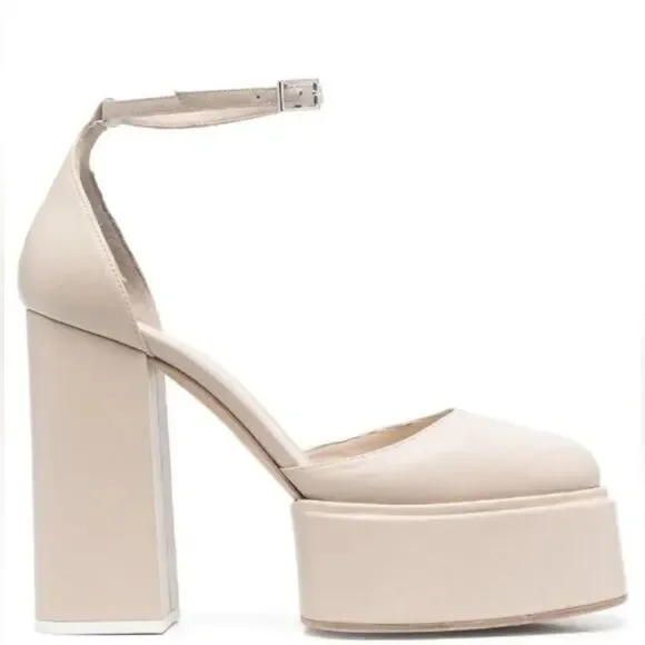 3juin Ambra closed-toe platform leather sandals 10