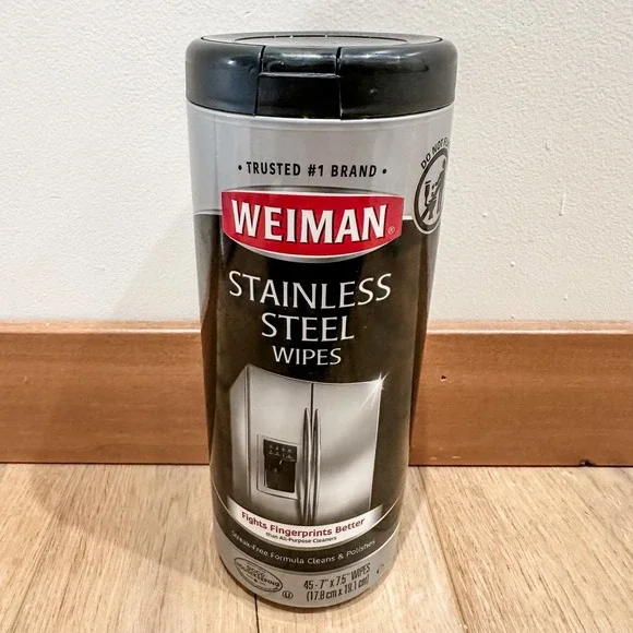 NEW Weiman Products Stainless Steel Wipes 45 Count Pack of 1-USA‎