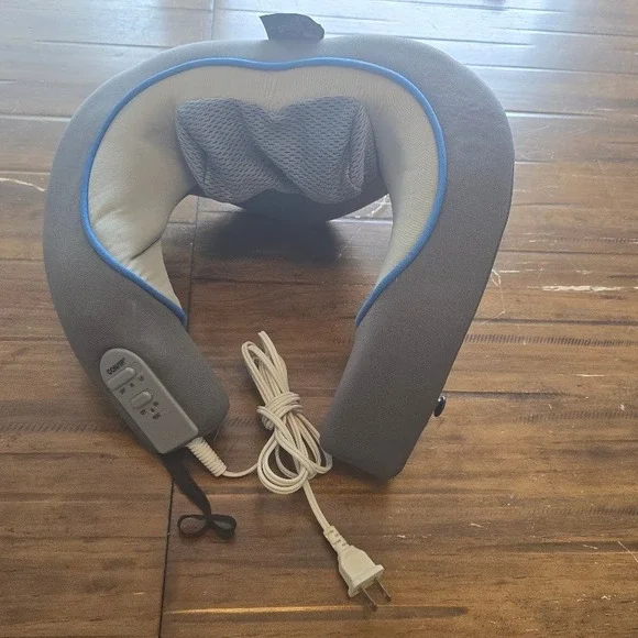 Conair NM10 Dual Neck and‎ Shoulder Massager with Heat Grey Blue Corded Electric