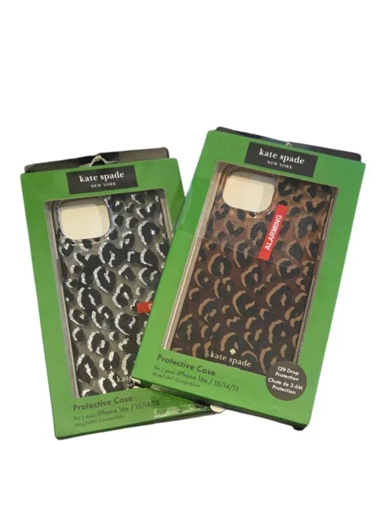 Kate Spade Set of 2 Protective Cases Stylish Leopard Print Animal Print Design