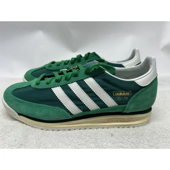 Adidas Mens Size 8 W's 9.5 Green/Core White/Collegiate Green SL 72 RS Shoes