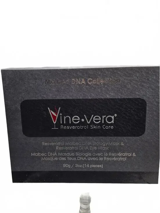 Vine Vera Resveratrol Face Mask Kit - Malbec DNA & Eye Masks Skin Care Set