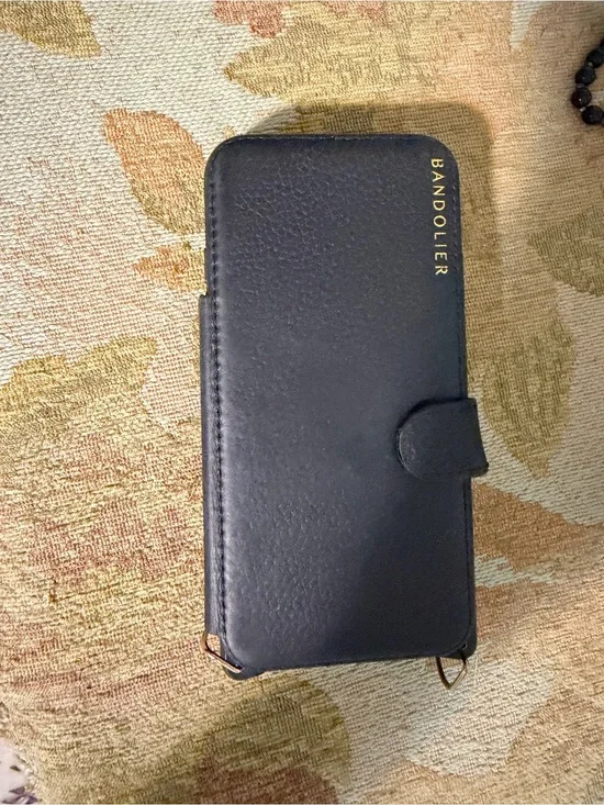 Bandolier 11 pro max Black Leather Wallet Phone Case