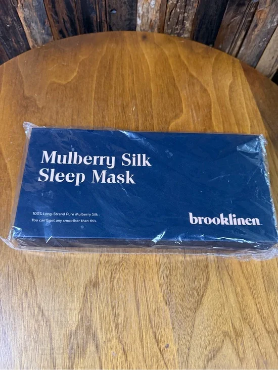 Brooklinen Mulberry Silk Sleep Mask Blush Pink 100% Silk New In Box