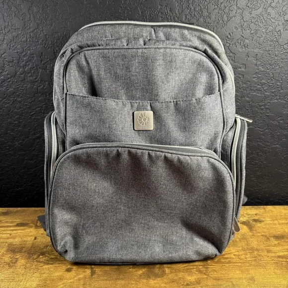Ergobaby Anywhere‎ I Go Grey Polyester Diaper Bag Backpack Unisex Large