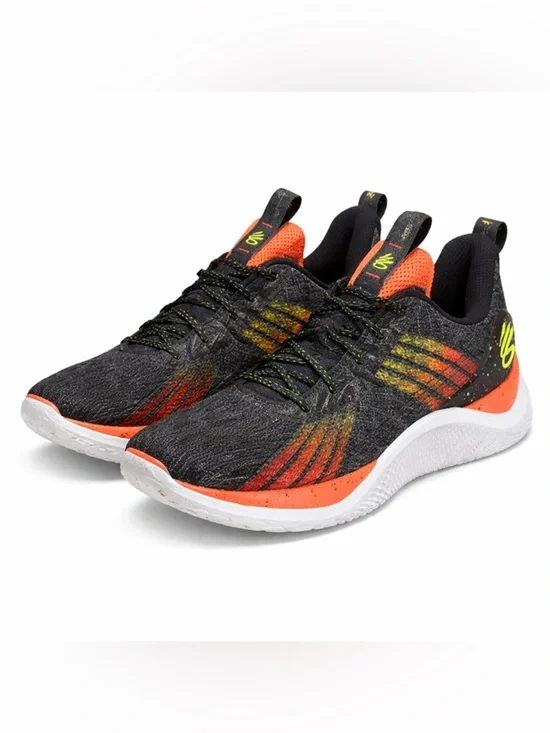 Under Armour Curry Flow Basketball Shoes Black Neon Streetwear‎ Sz 11