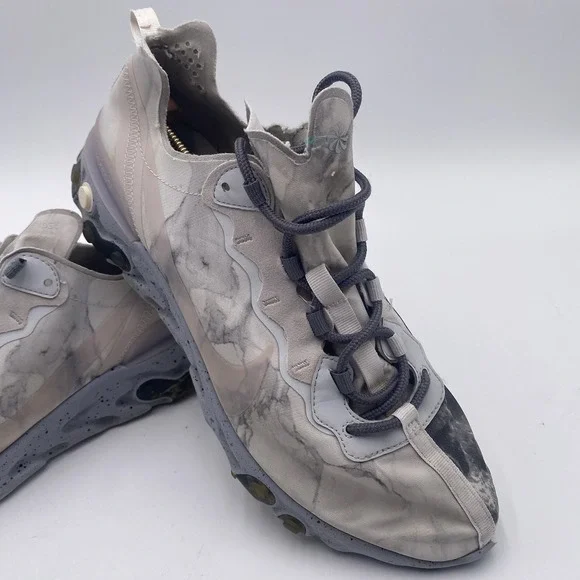 Nike‎ Kendrick Lamar x React Element 55 Pure Platinum Shoes Size 10 Cleaned