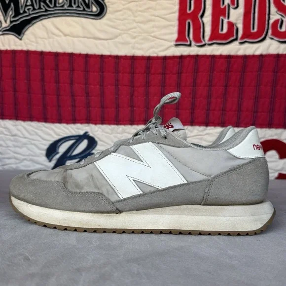 Size 12 - New Balance Shoes Men 237 V1 Marblehead MS237GE Grey/White‎