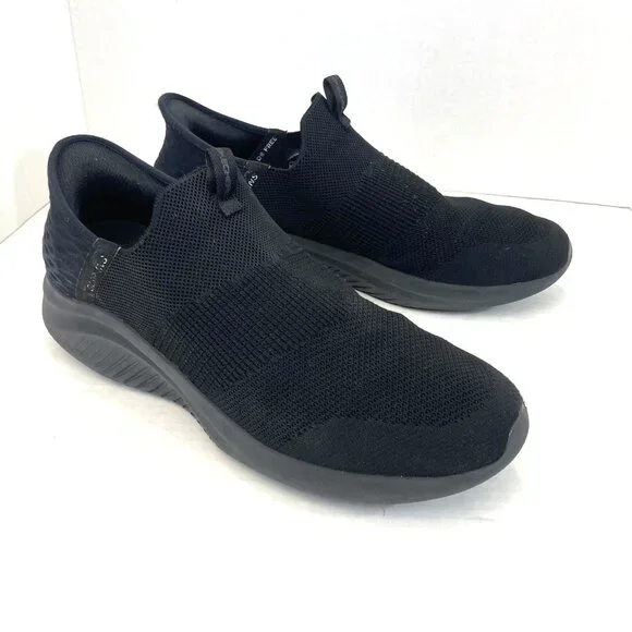 Skechers Slip-Ins Hands Free Shoes Mens Size 11 Black Mesh Sneakers SN 232450‎