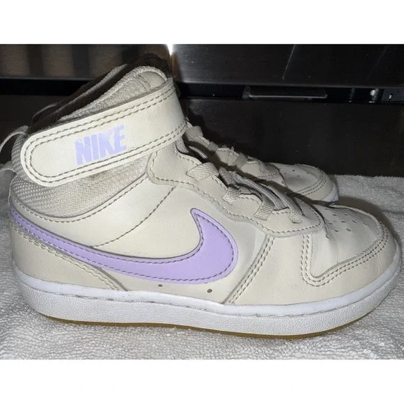Nike Court Borough Kids Size 12C Mid 2 Lilac Sneakers‎