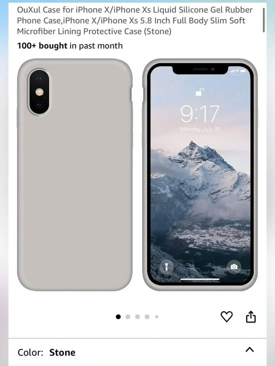 IPhone X/Xs Silicone Protective Phone Case - Stone