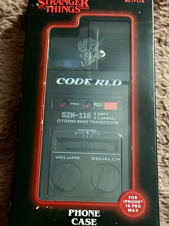 Stranger Things Fan Code Red Walkie Talkie Phone Case Apple iPhone 16 Pro Max