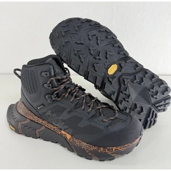 HOKA One One Tennine Hike GTX Mens 7.5 Women's 8.5 Trail Hiking Boots Waterproof