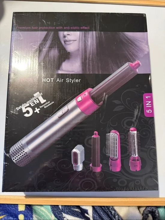 5-in-1 Hot Air Styler - Pink/Silver