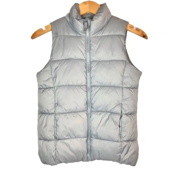 Old Navy Girls Gray Puffer Vest Size 8