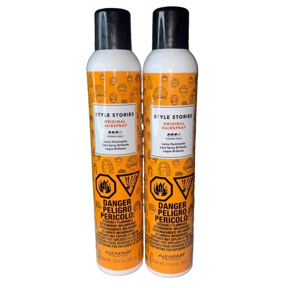 2 PACK Alfaparf Style Stories Original Hairspray Strong Hold 300ml / 10.5oz