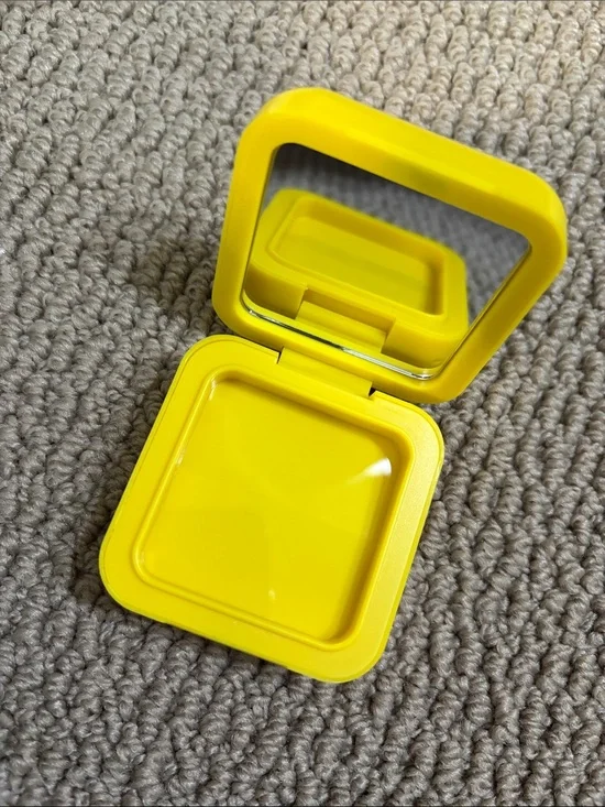 Yellow Compact Accessory Case with Mirror