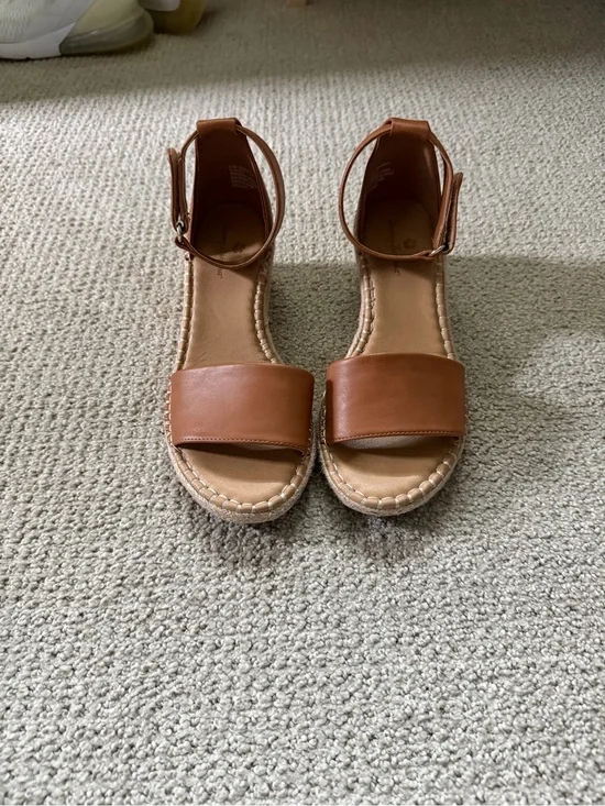 Seychelles Brown Leather Ankle-Strap Espadrille Sandals