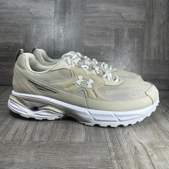 Under Armour HOVR Apparition Running Shoes Mens 14 Tan Sneakers 6005280-289 NEW