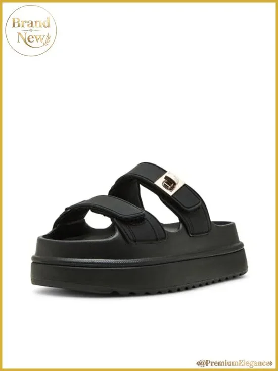 Steve Madden Bigschmona Platform Sandals Double Velcro Strap