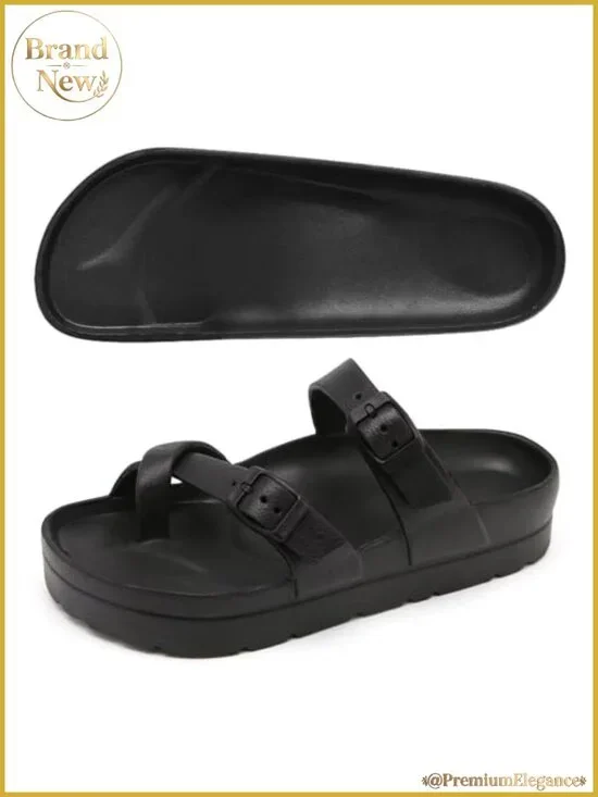 Women's Platform Flip Flops with Arch Support EVA Lightweight Chunky Slide