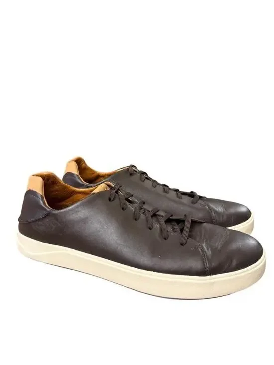 Olukai Lae Ahi Li' Ili Sneaker Men size 13 Brown Leather