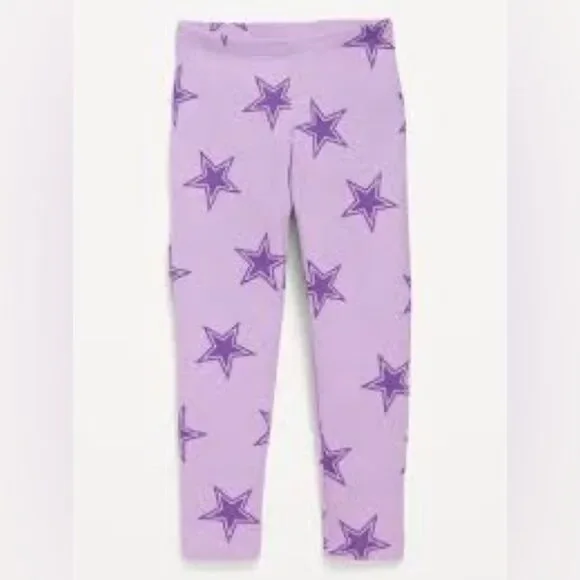 Purple Star Print Leggings