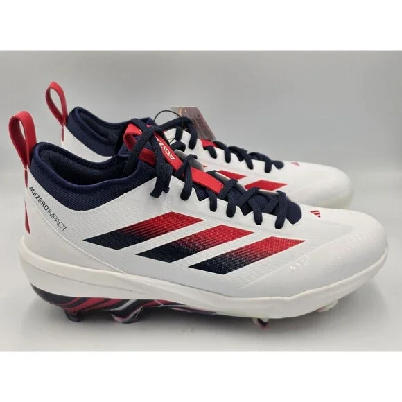 adidas Adizero Impact TPU 2.0 USA Baseball Cleats Red White Blue Men's Size 11