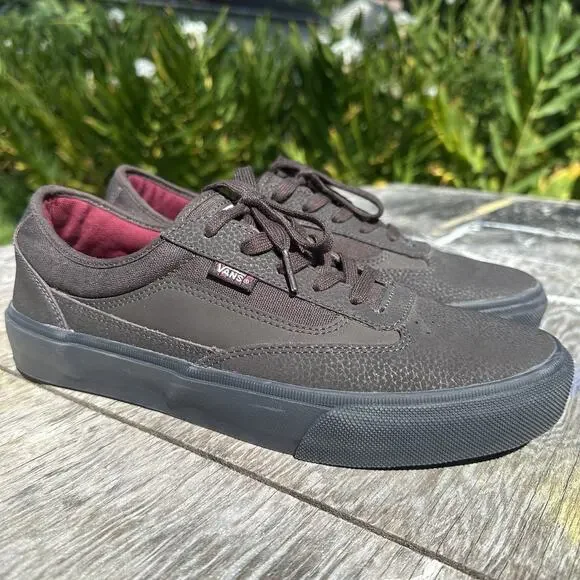 Vans Skate Curren Caples Men’s 9.5 Dark Brown Sneakers Lace Shoes VGC