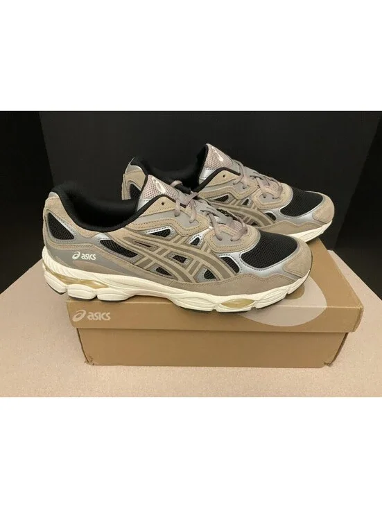 New! Mens Asics Gel NYC Black/Greige Athletic Shoes. Size 13. Awesome Shoes!