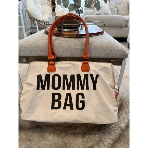 Mommy Bag Nylon‎ Duffel Weekender Travel Diaper Bag with Trolley Sleeve
