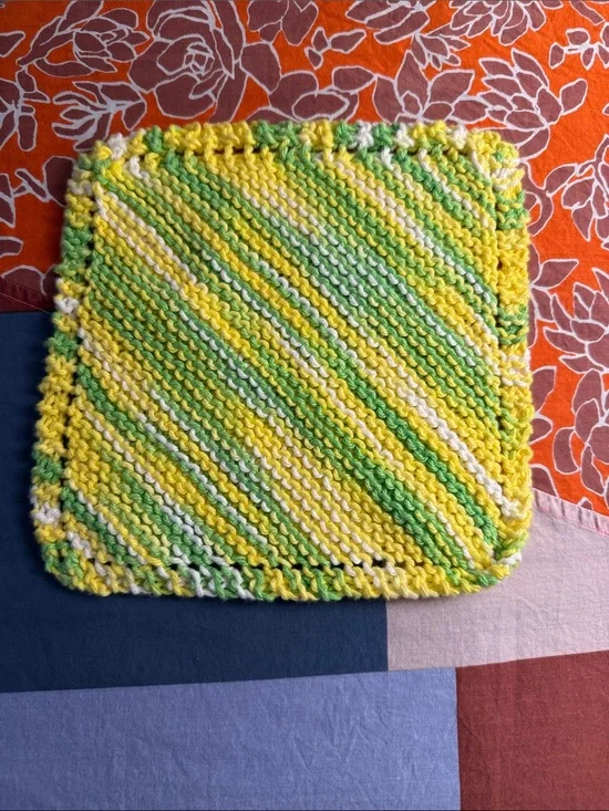 Hand knitted Washcloth