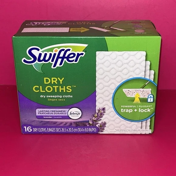 Swiffer‎ Dry Sweeping Cloths Lavender Febreze Scent 16 Dry Cloths