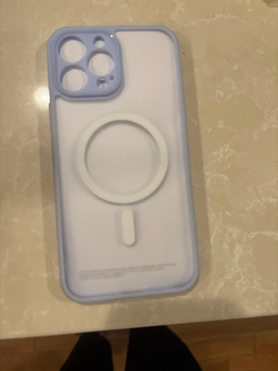 Periwinkle Blue Clear MagSafe iPhone Case Integrated Camera Lens Protection
