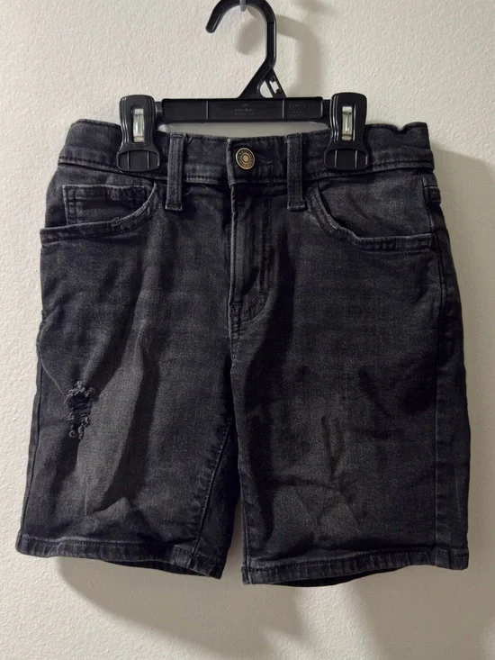 Old Navy Black Washed Denim Kids Shorts