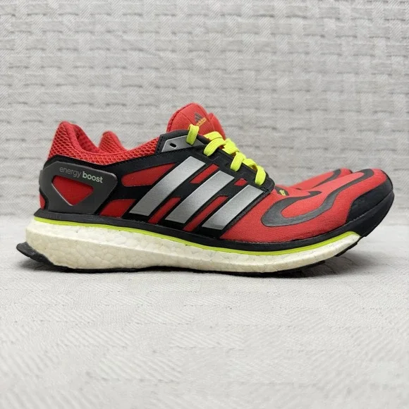 Adidas Energy Boost Shoes Mens Size 9 Red Cushioned Running Techfit‎ G65075