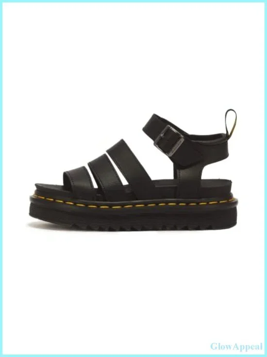 Dr. Martens Blaire Platform Slingback Sandal Black Athena PU Leather Comfort