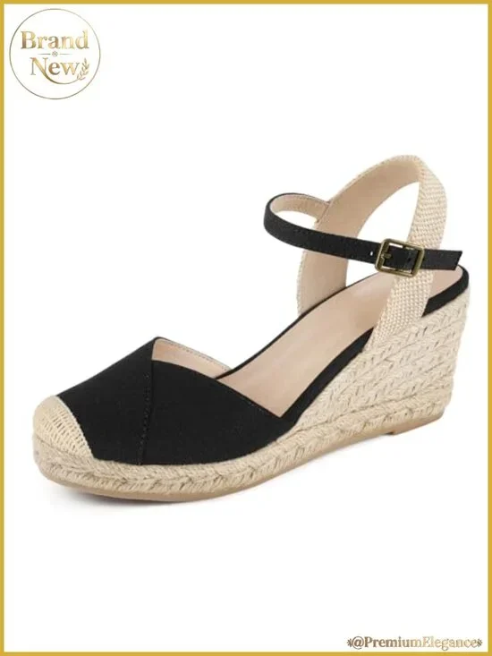 Women's Espadrille Wedge Sandals Closed Toe Platform 2.76
