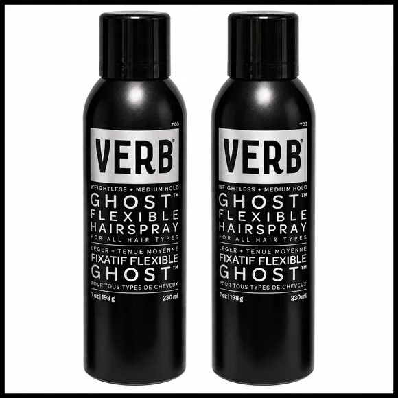 Verb Ghost Flexible Hairspray Weightless Medium Hold 7oz Set of 2