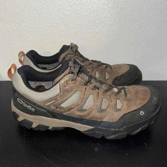 Oboz Sawtooth X Low Brown Leather B-Dry Hiking Trail Shoes Gorpcore Men's 11