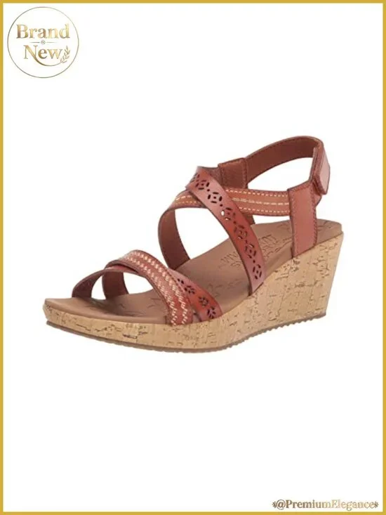 Beverlee Delicate Glow Wedge Sandal Faux Leather Vegan Luxe Foam Slingback