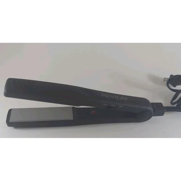 Revlon RVST2043 Ceramic Hair Straightener Flat Iron‎ Black 1 Inch Plates TESTED