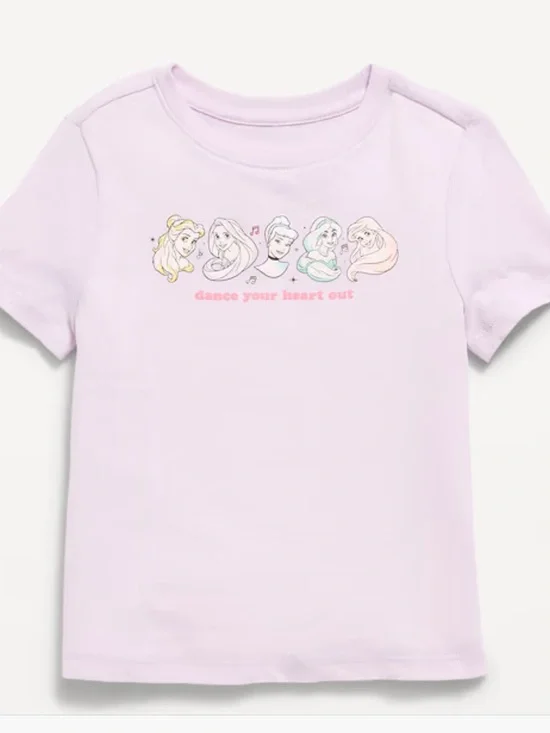 Old Navy Light Pink Disney Princess Graphic Tee