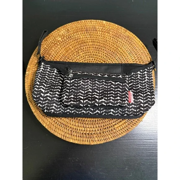 Skiphop Skidaddle Stroller Organizer Caddy Black White Pattern Detachable Pouch‎