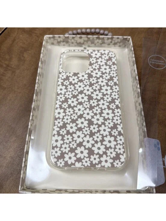 XO Poppy iPhone 13/12 Pro Max Magsafe Compatible Brown/Tan Flowers Durable Case