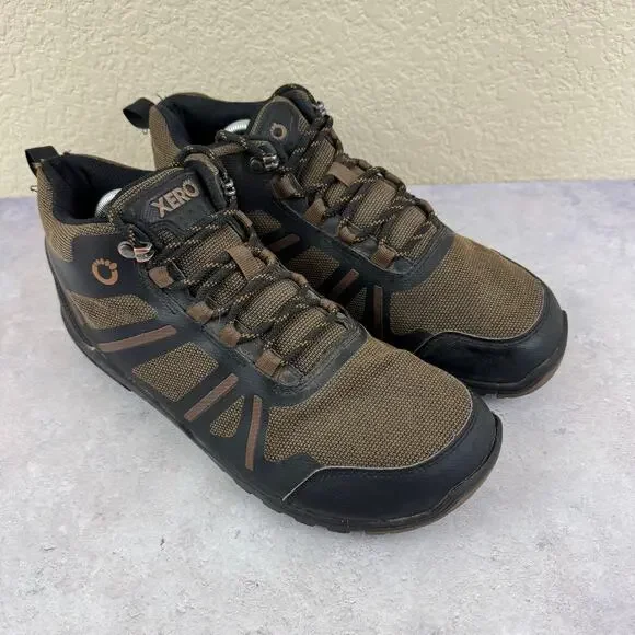 Xero Shoes Mens Size 10.5 Daylite Hiker Fusion Brown Barefoot Hiking Trail Shoes