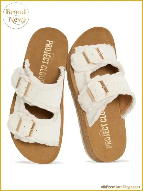 Womens Platform Sandals Comfortable Cushioned Slide Summer Sandals